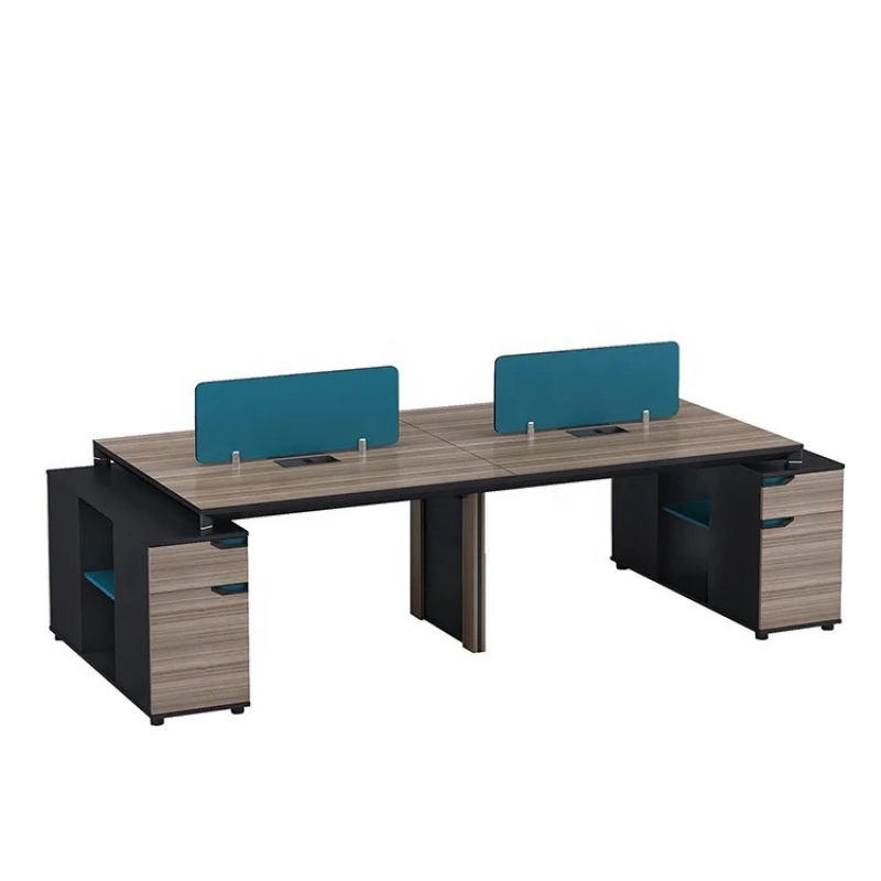 Cụm Bàn Làm Việc 4 Người  Có Vách Che Tiện Lợi - BC31