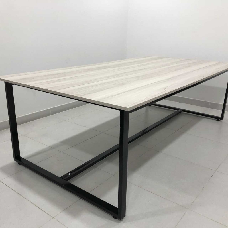 Bàn Họp Văn Phòng Chân Sắt Trơn 2m4 x 1m2 - BH14