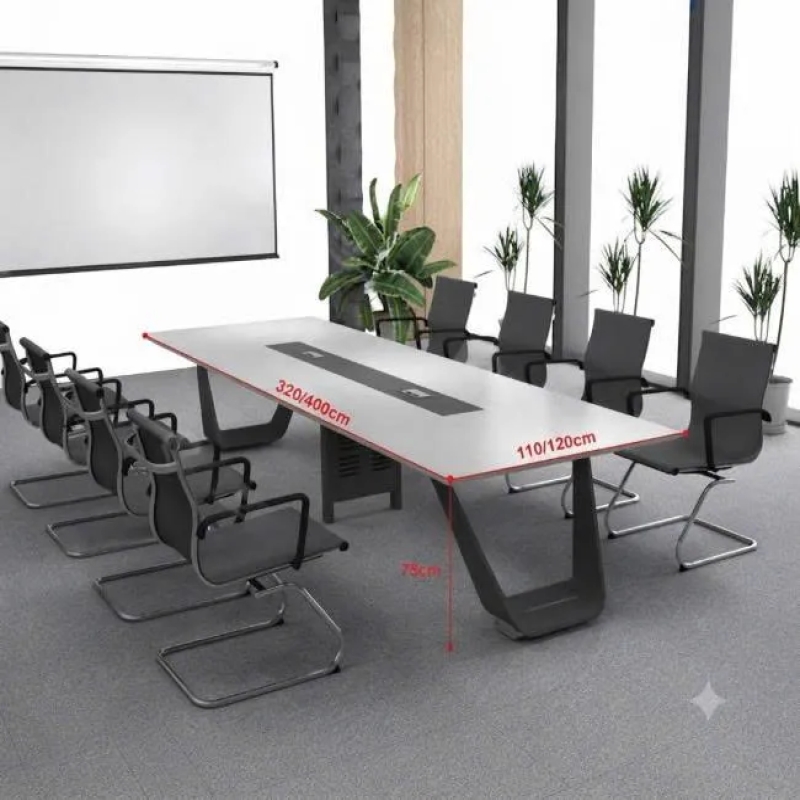 Bàn Họp Chân Sắt Thiết Kế Sang Trọng 4m - BH57
