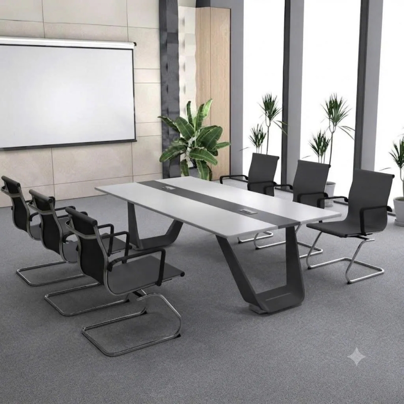 Bàn Họp Chân Sắt Thiết Kế Sang Trọng 2m4 - BH54