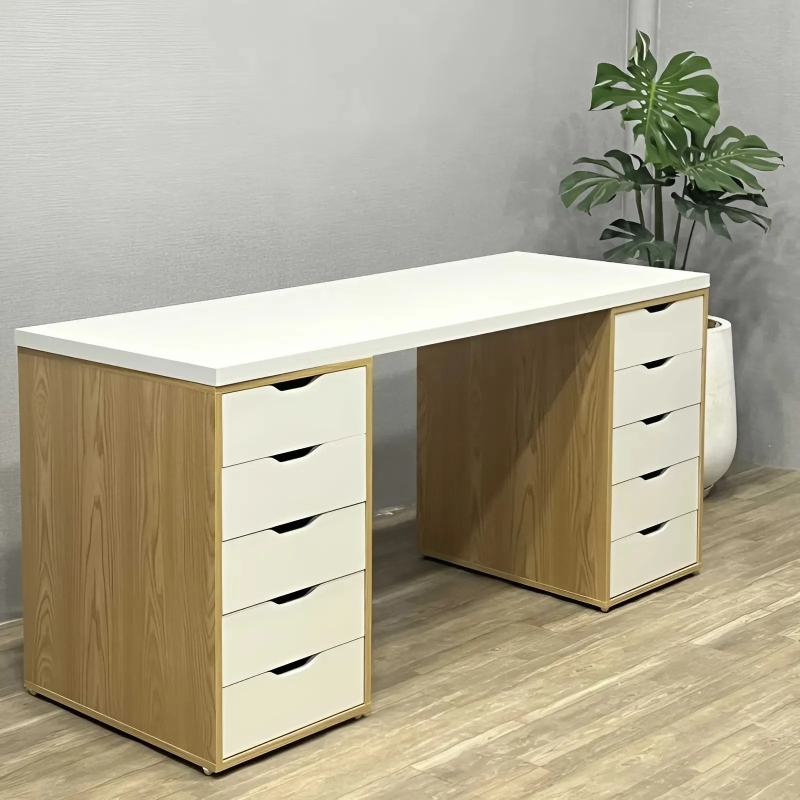 Bàn Làm Việc IKEA 2 Hộc 5 Ngăn Tiện Lợi - IK1