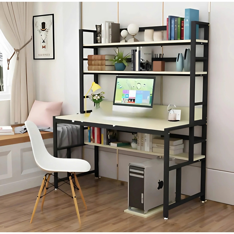 Bàn Làm Việc Kèm Kệ Sách Khung Sắt - BLV131