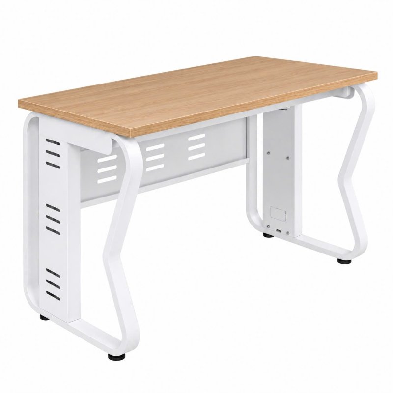Bàn Làm Việc Nhập Khẩu Chân Sắt Màu Trắng BLV143