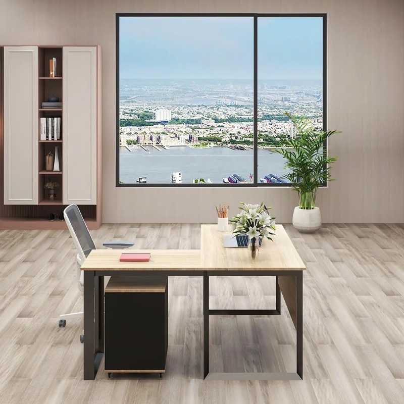 Bàn Làm Việc Chữ L Chân Sắt Hiện Đại - BLV140
