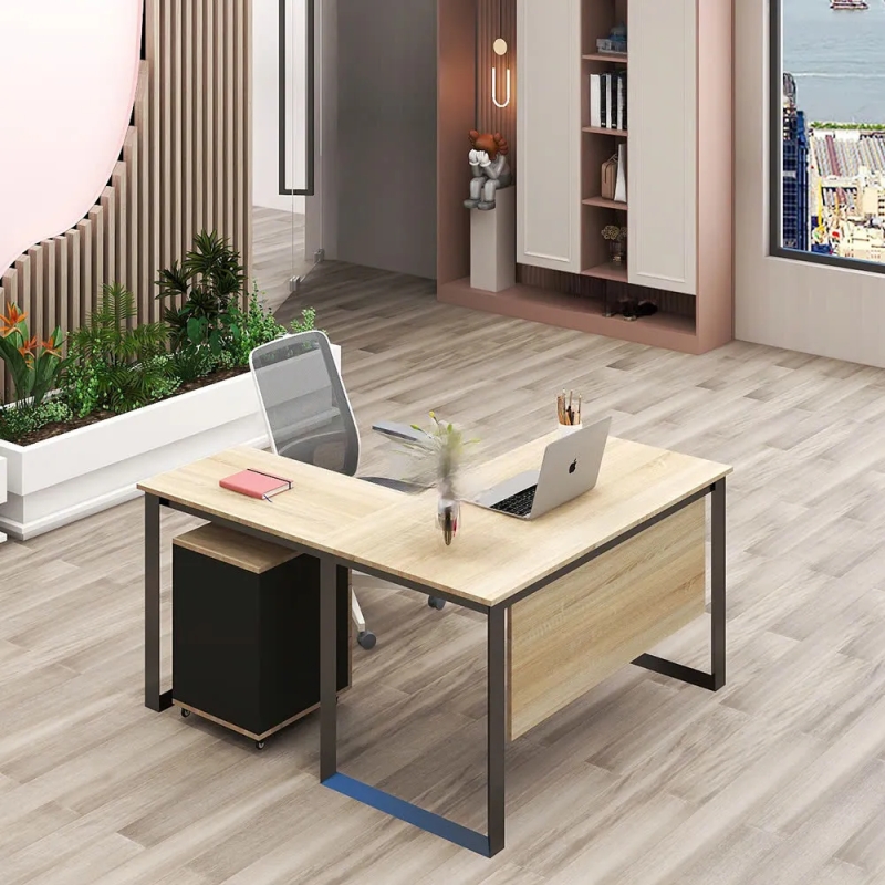 Bàn Làm Việc Chữ L Chân Sắt Hiện Đại - BLV140