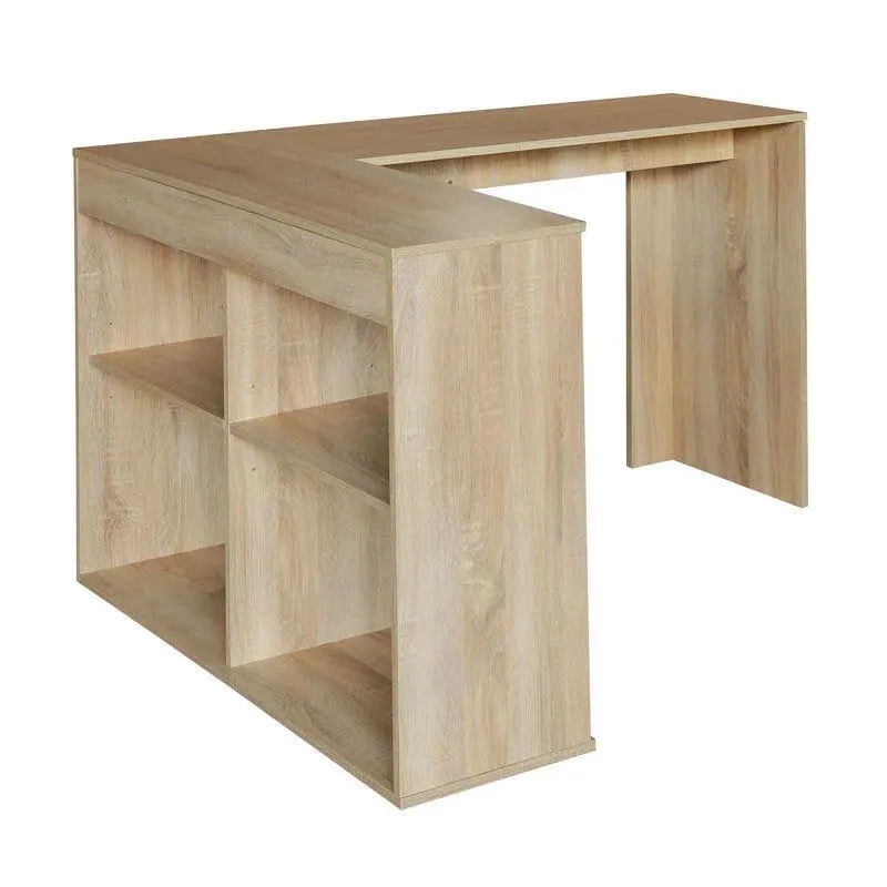 Bàn Làm Việc Gỗ Chữ L Tích Hợp Kệ 4 Ô Đa Dụng - BG76