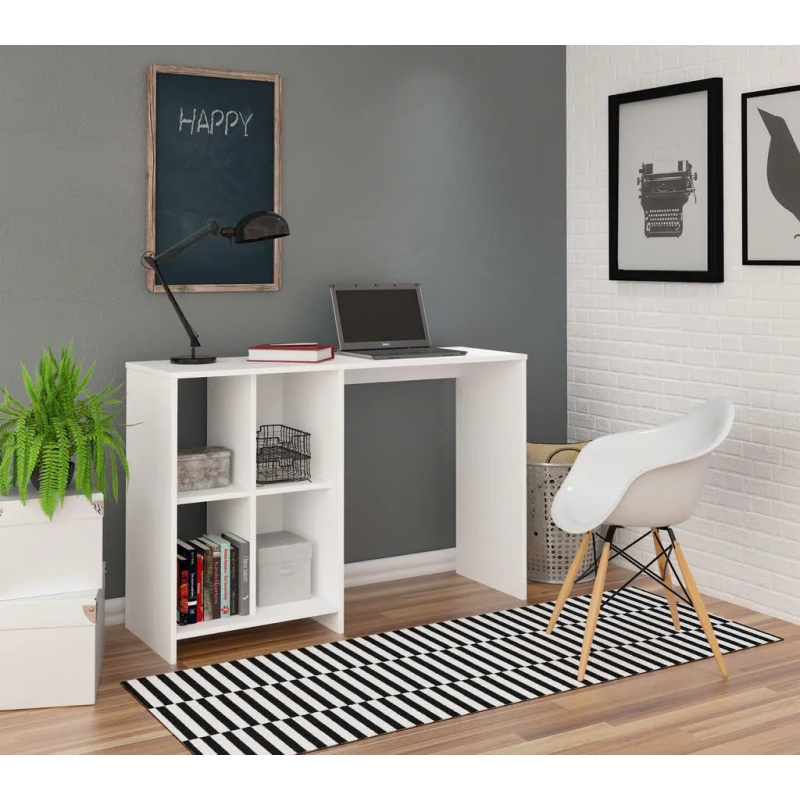 Bàn Làm Việc Gỗ Có 4 Ngăn Kệ Tiện Lợi - BG66