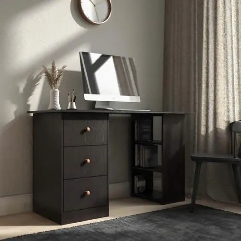 Bàn Làm Việc Gỗ Có Ngăn Kéo Và Kệ - BG70