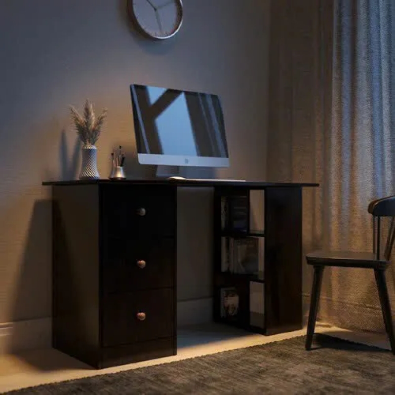 Bàn Làm Việc Gỗ Có Ngăn Kéo Và Kệ - BG70