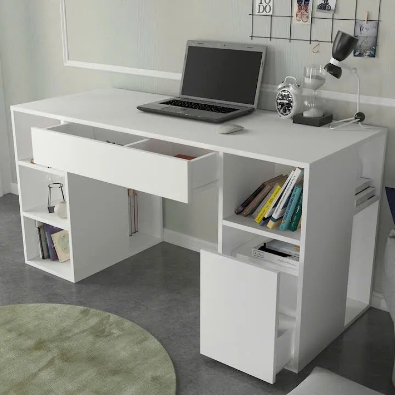 Bàn Làm Việc Gỗ Có Ngăn Kéo & Kệ Tối Ưu Lưu Trữ - BG84