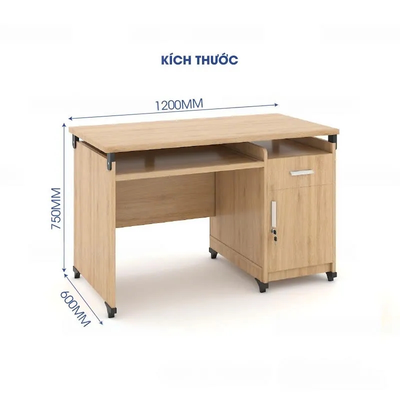 Bàn Làm Việc Gỗ Đa Năng Kèm Hộc Tủ - BG63