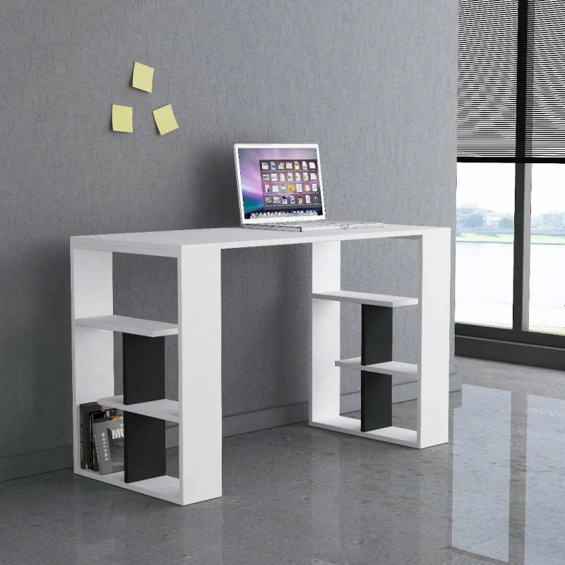Bàn Làm Việc Gỗ Đẹp Tối Giản Có Kệ - BG68
