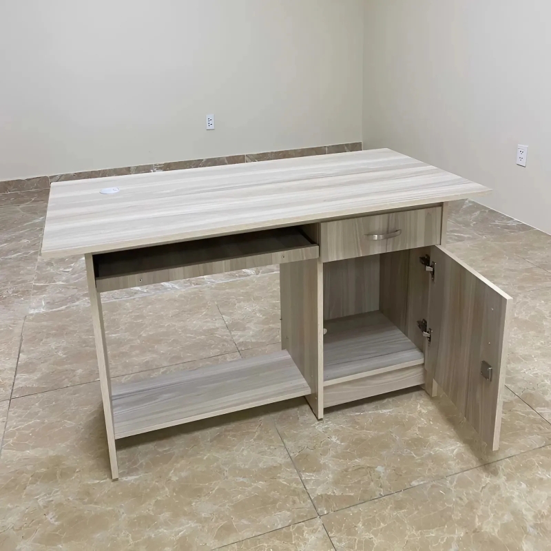 Bàn Làm Việc Gỗ Hộc Đầy Có Gác Chân - BG43