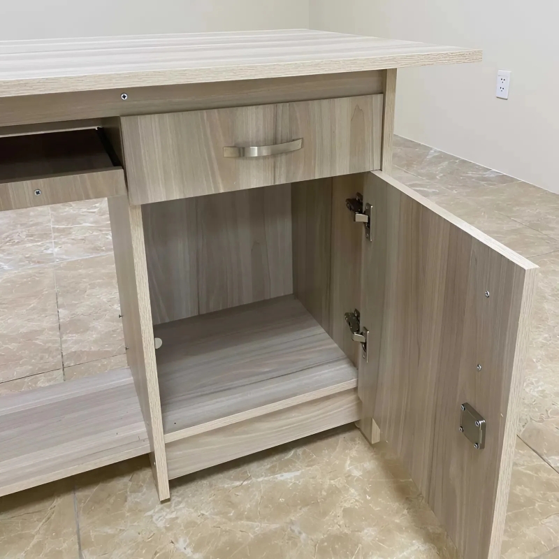Bàn Làm Việc Gỗ Hộc Đầy Có Gác Chân - BG43