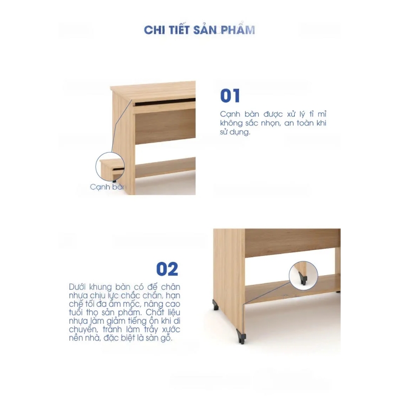 Bàn Làm Việc Gỗ Kèm Ngăn Kéo & Kệ Đỡ - BG62