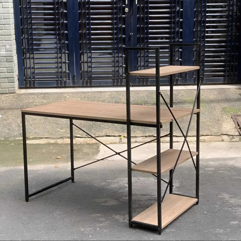 Bàn Làm Việc Gỗ MDF 3 Kệ Sách - BLV28