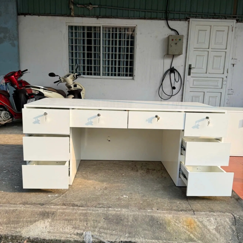 Bàn Làm Việc Gỗ Thiết Kế Hiện Đại Nhiều Ngăn Kéo Tiện Lợi - BG85