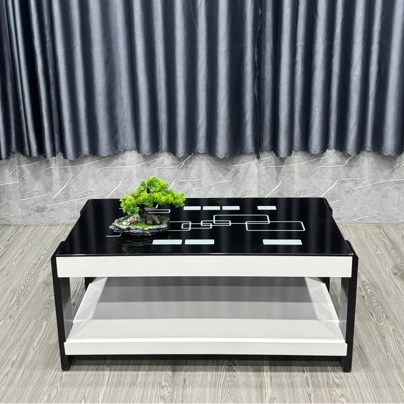 Bàn Trà Sofa Mặt Kính Chữ Nhật Nhập Khẩu - BT26