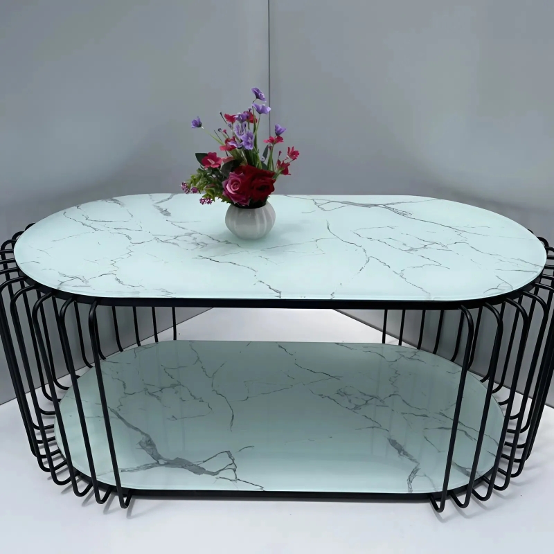 Bàn Trà Hột Xoài Sofa Mặt Cường Lực - BT5