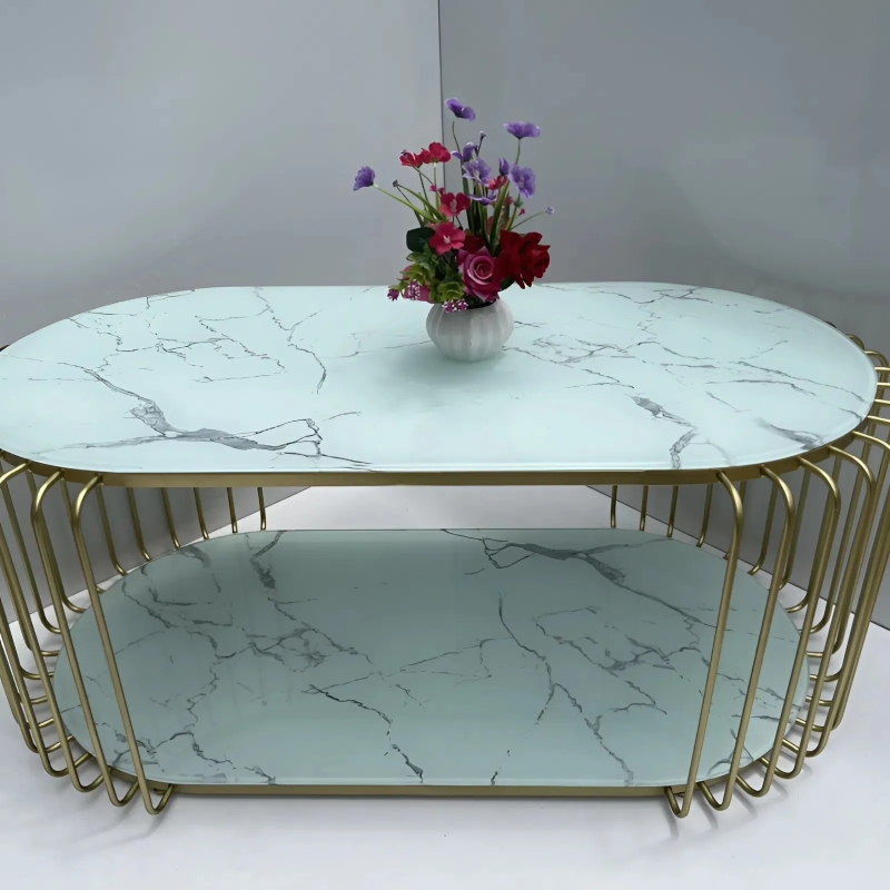 Bàn Trà Hột Xoài Sofa Mặt Cường Lực - BT5