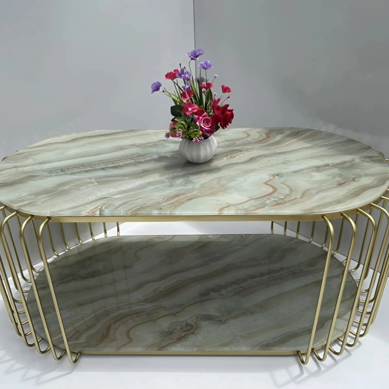 Bàn Trà Hột Xoài Sofa Mặt Cường Lực - BT5