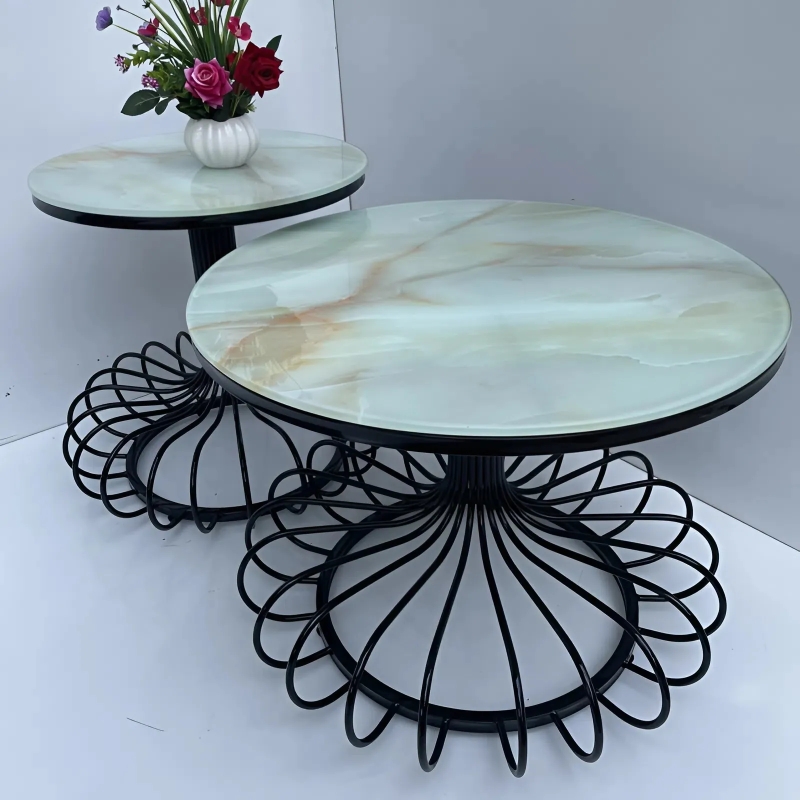 Bàn Trà Sofa Dáng Đồng Hồ Cát - BT10