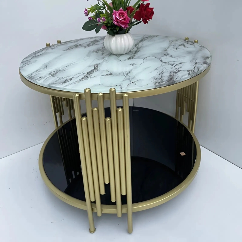Bàn Trà Tròn Sofa 2 Tầng - BT4