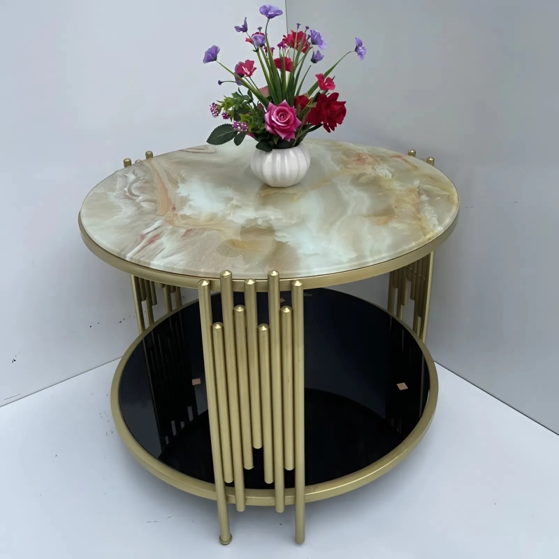 Bàn Trà Tròn Sofa 2 Tầng - BT4