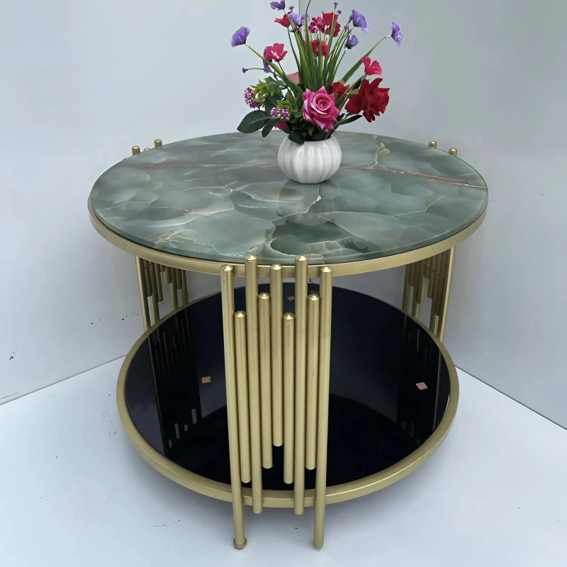 Bàn Trà Tròn Sofa 2 Tầng - BT4