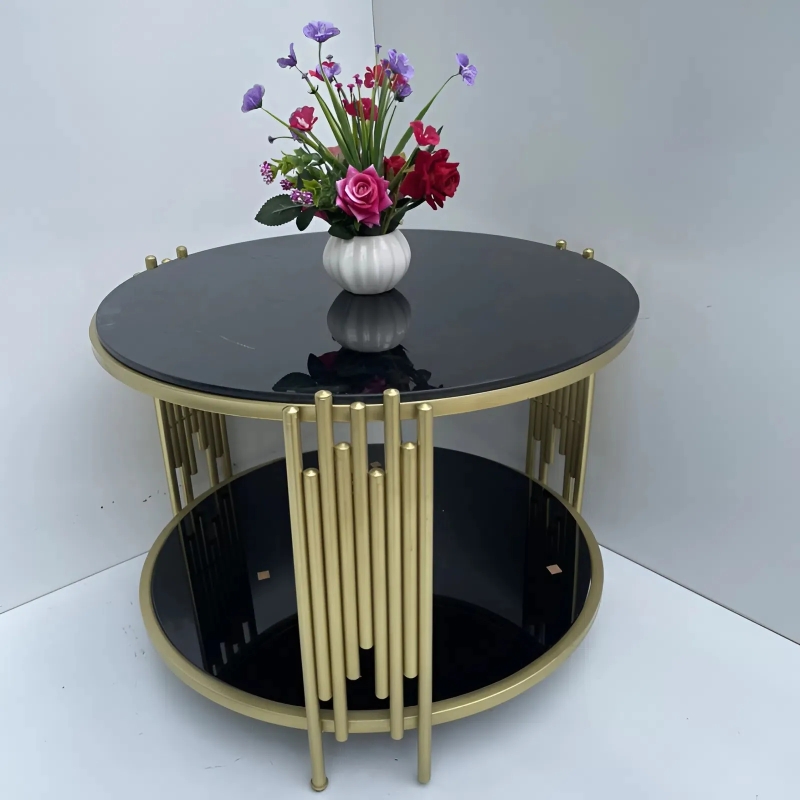 Bàn Trà Tròn Sofa 2 Tầng - BT4