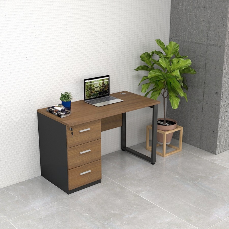 Bàn Làm Việc Chân Sắt Có Hộc - BLV88