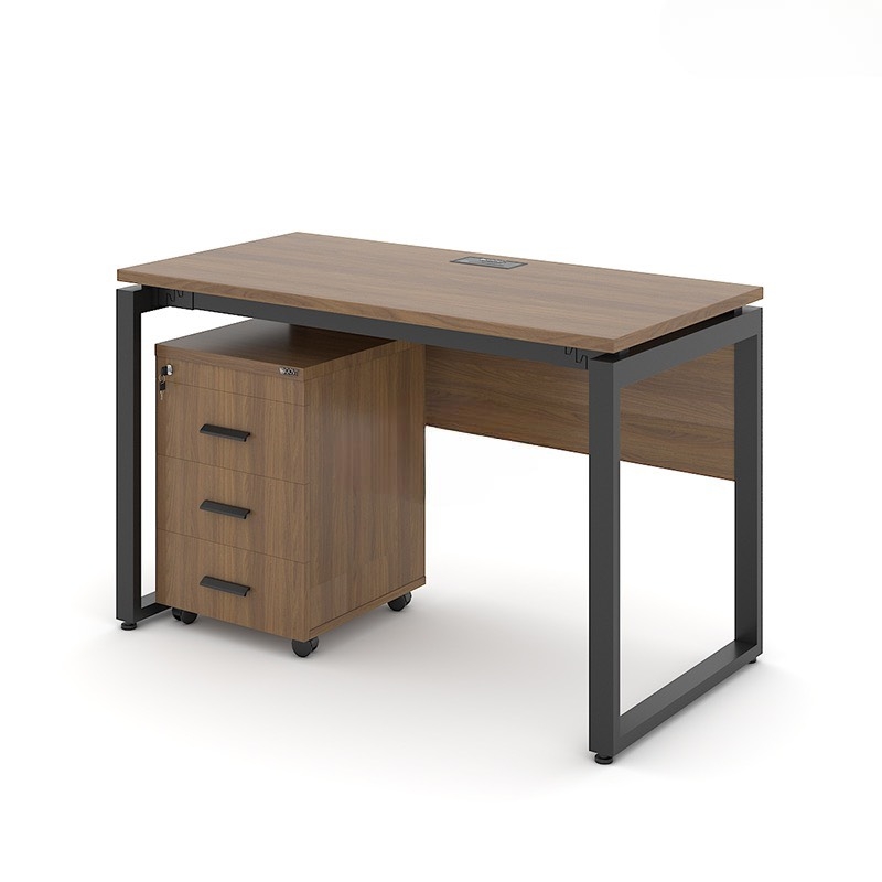 Bàn Làm Việc Gỗ Chân Sắt Có Hộc - BLV93