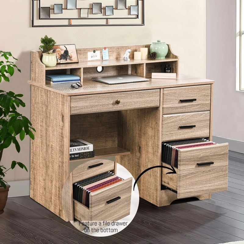 Bàn Văn Phòng Kèm Hộc Tủ Để Đồ - BG31