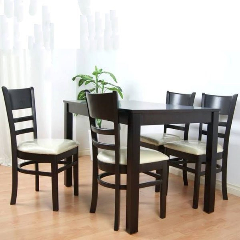 Bộ Bàn Ăn 4 Ghế CaBin Màu Đen Sang Trọng - BGA14