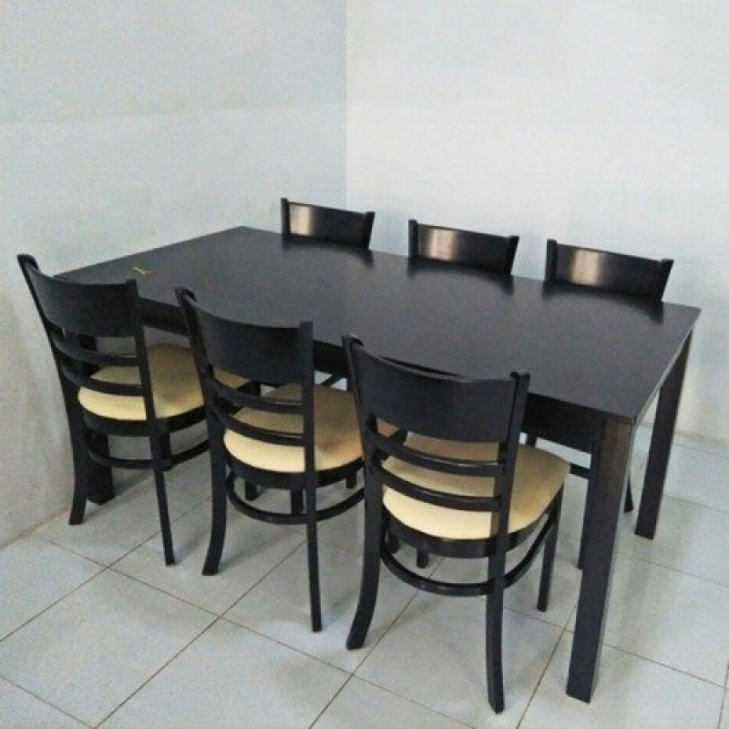 Bộ Bàn Ăn Cabin 6 Ghế Gỗ Hiện Đại - BGA19