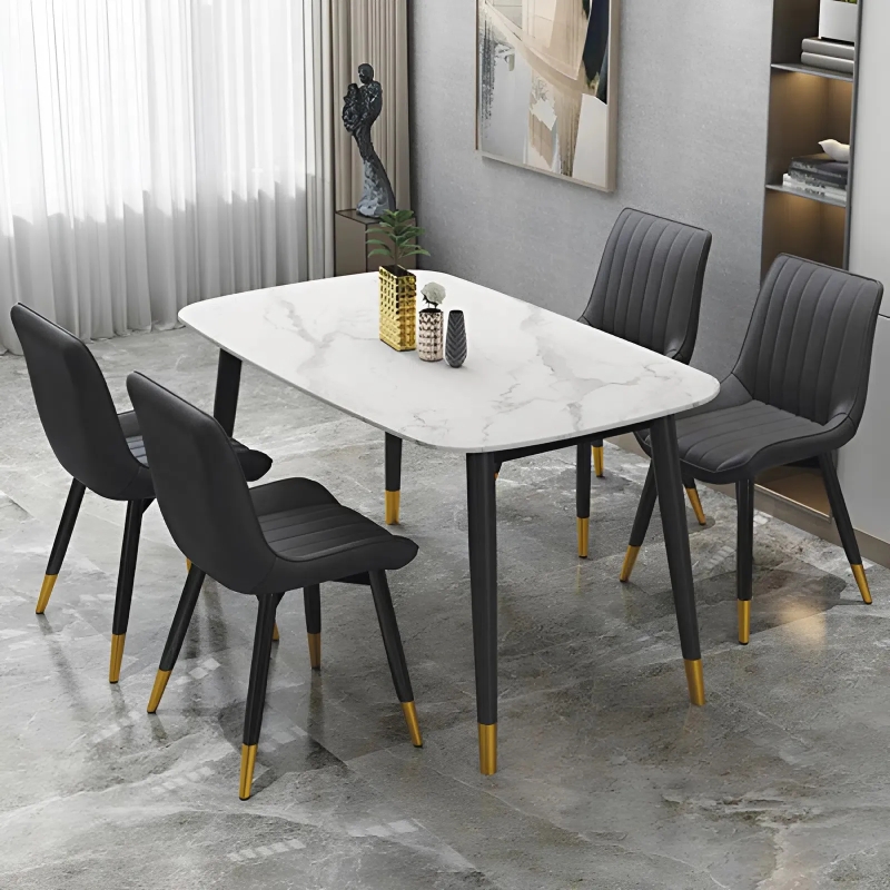 Bộ Bàn Ăn Ceramic 4 Ghế Loft Sang Trọng - BGA1