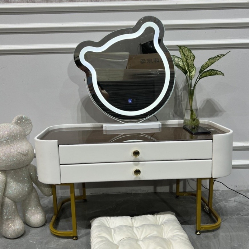 Bàn Trang Điểm Tai Thỏ 2 Hộc Kéo - BTD3