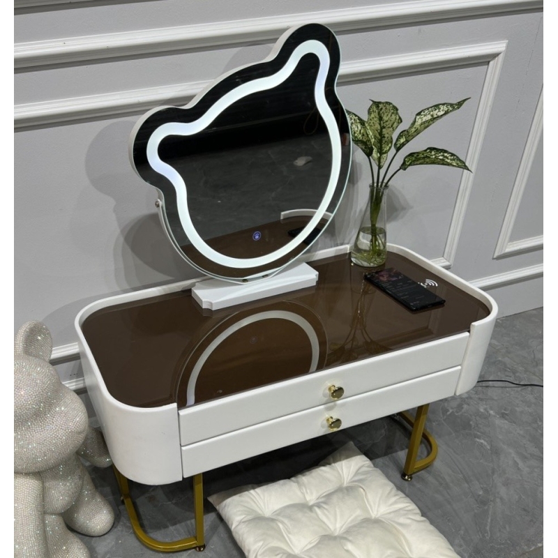 Bàn Trang Điểm Tai Thỏ 2 Hộc Kéo - BTD3