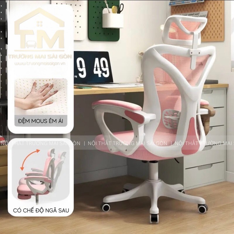 Ghế Văn Phòng Công Thái Học Cánh Bướm - CTH19