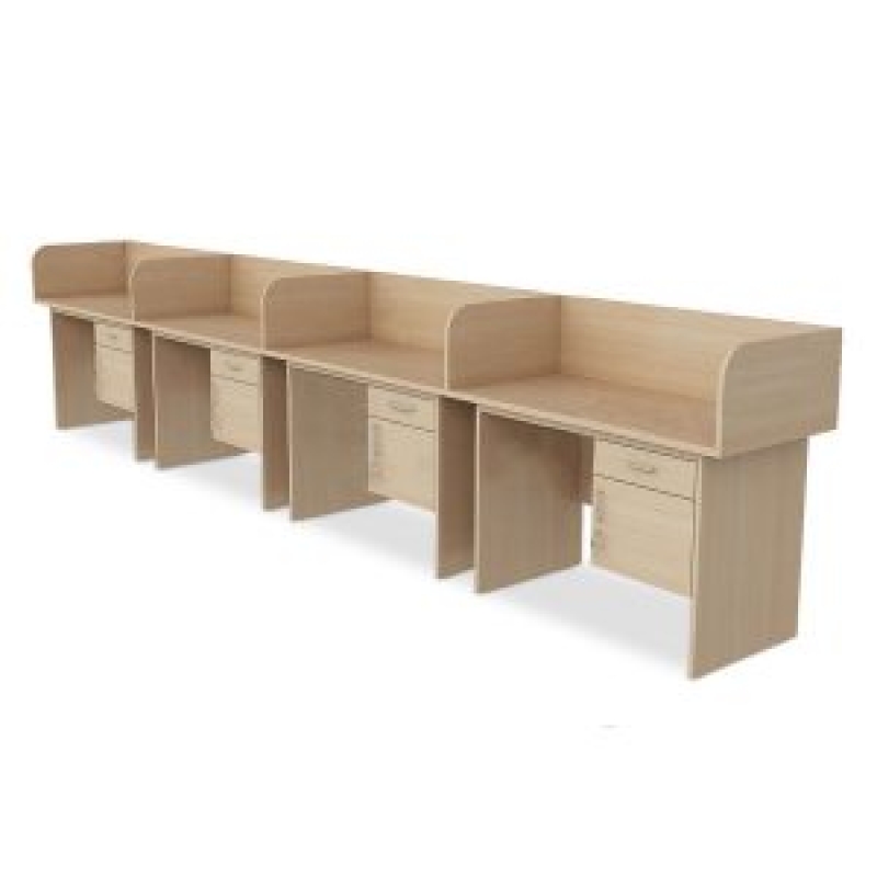 Cụm Bàn Làm Việc 2 Chỗ Ngồi Có Vách Tiện Lợi - BC46