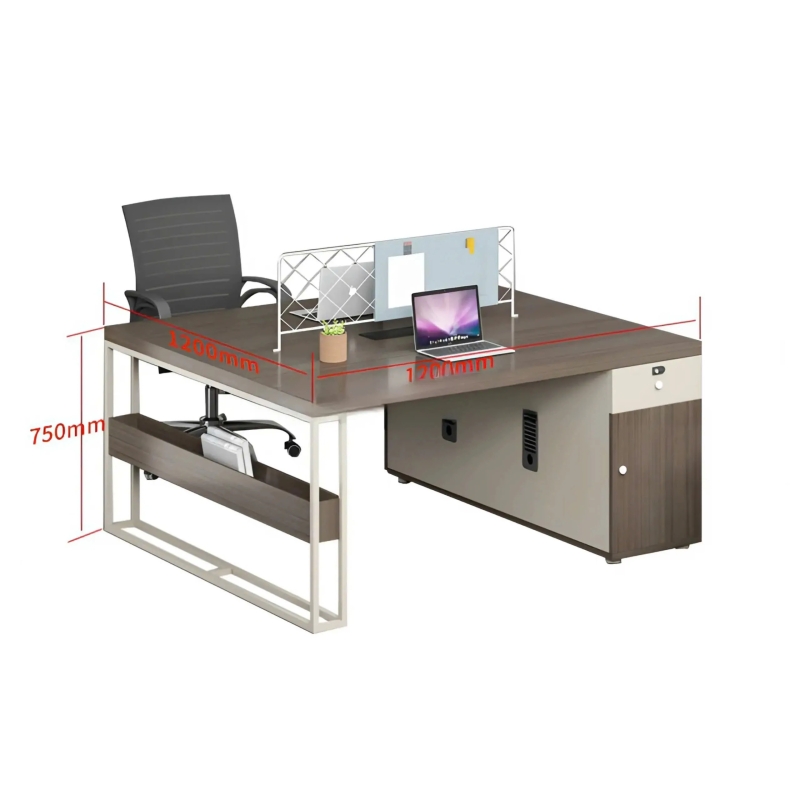 Cụm Bàn Làm Việc 2 Người Chân Sắt Khung Vuông Chắc Chắn - BC117