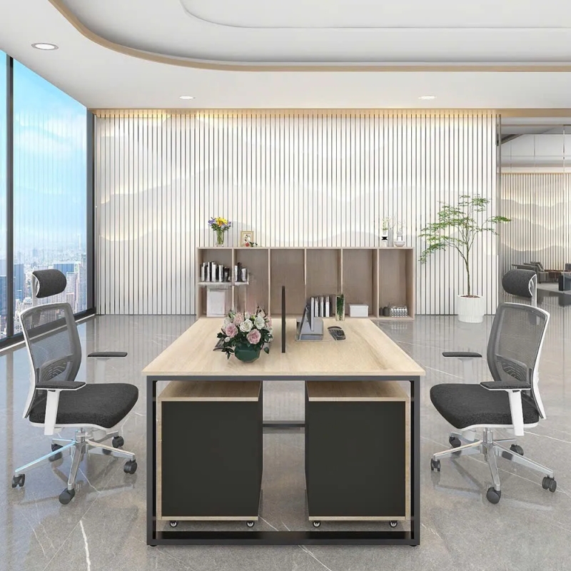 Cụm Bàn Làm Việc 2 Người Phong Cách Tối Giản - BC111