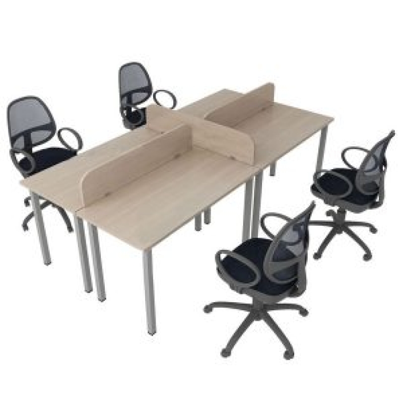 Cụm Bàn Làm Việc Vách Ngăn 4 Chỗ - BC24
