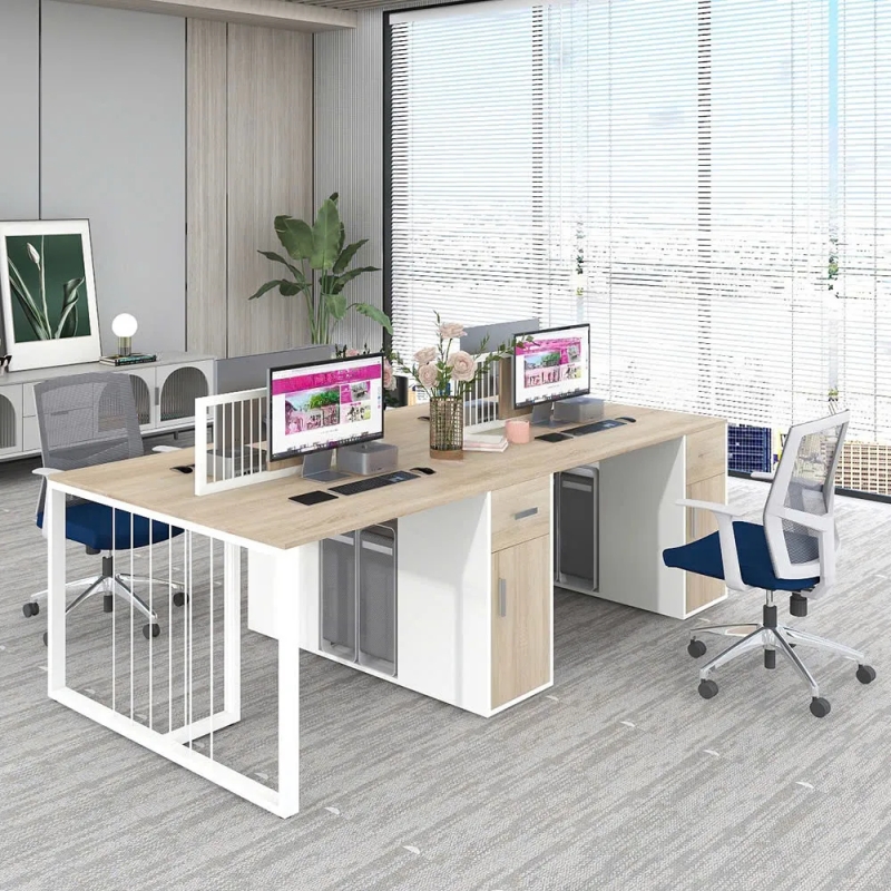 Cụm Bàn Làm Việc 4 Người Tối Giản Hiện Đại - CB128