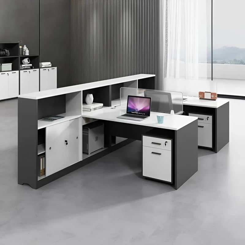Cụm Bàn Làm Việc Có Kệ Tủ Hiện Đại - BC38