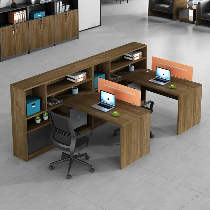 Cụm Bàn Làm Việc Có Kệ Tủ Hiện Đại - BC38