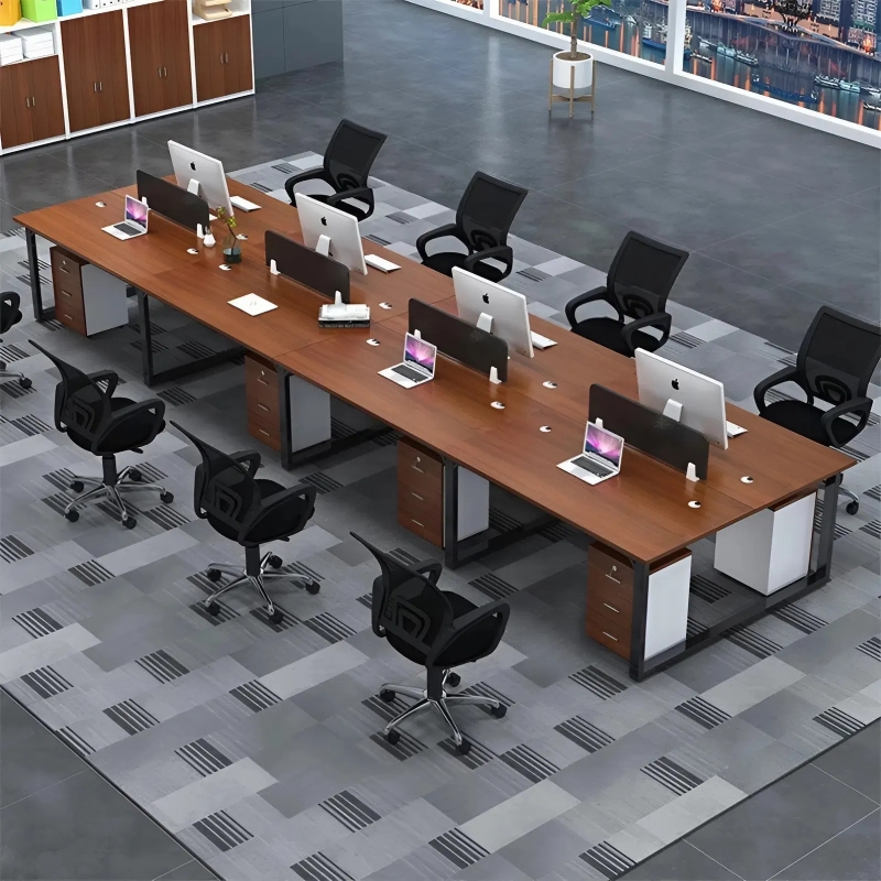 Cụm Bàn Làm Việc Nhóm 8 Người Chân Sắt - BC17