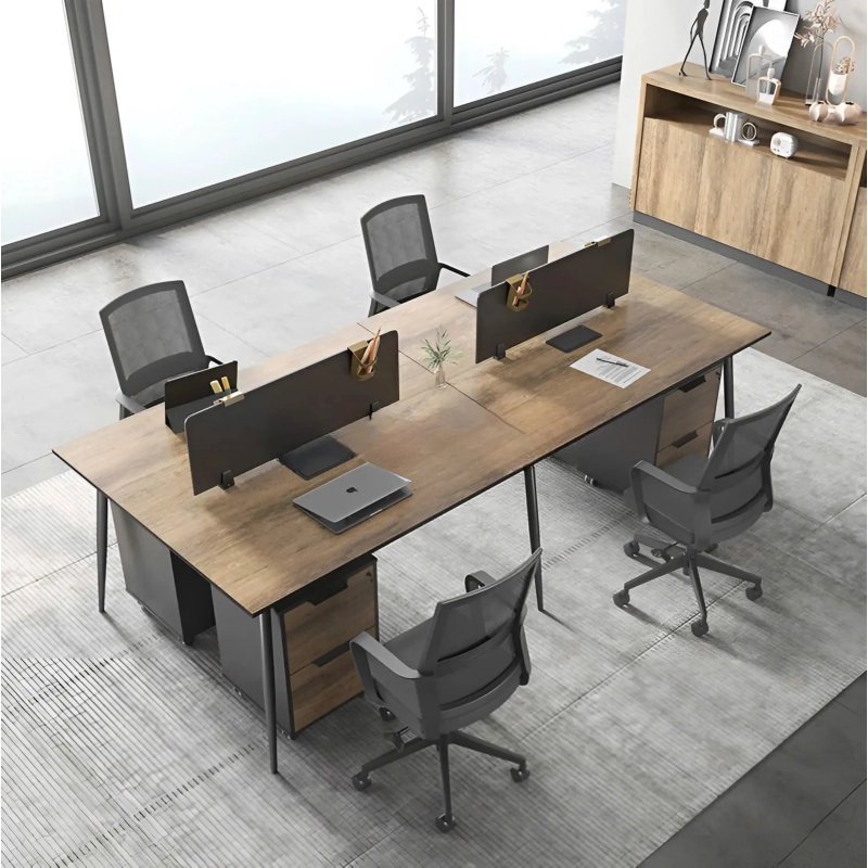 Cụm Bàn Làm Việc Team 4 Người Tối Ưu Không Gian Văn Phòng - BC90