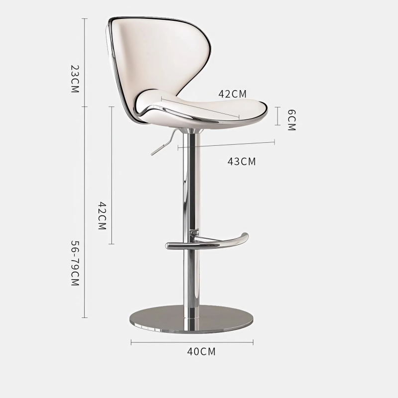 Ghế Bar Cánh Bướm Chân Sắt Trụ Nâng Hạ - QB4