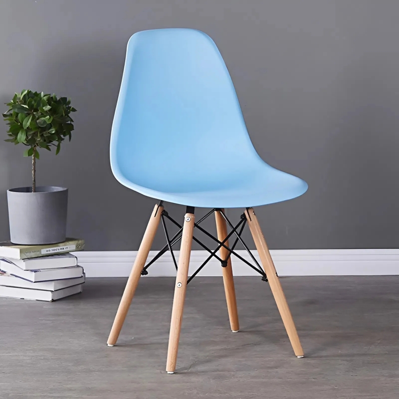 Ghế Cafe Tiếp Khách Eames Chân Gỗ Sồi - CF1